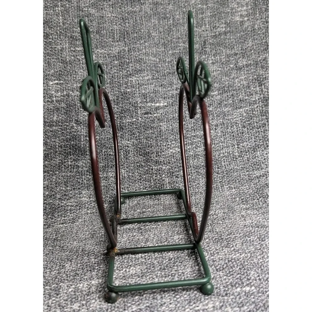 Vintage Wire Metal Apple Napkin Holder Red Green Kitchen Décor Letter Stand